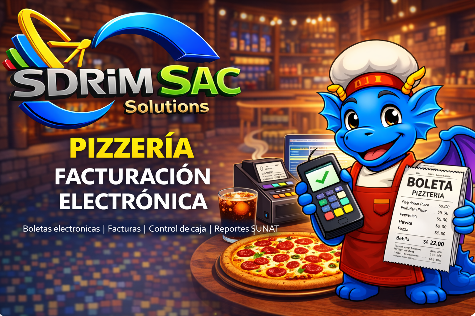 App Pizzerías Facturación Electrónica